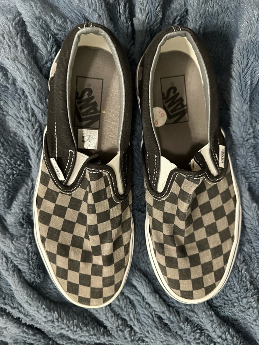 Vans Kids Slip-On Checkerboard Sneakers - Black & Gray